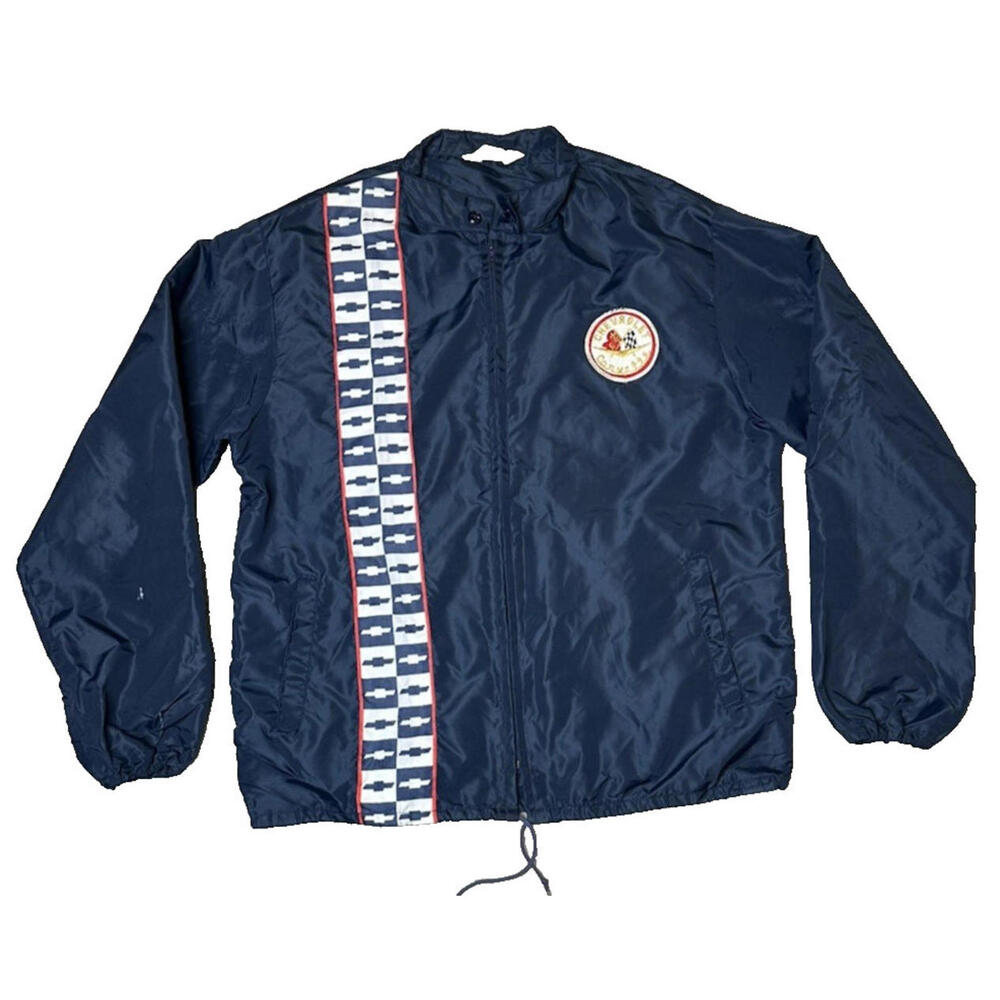 Vintage 60s 70s Horizon Chevrolet Corvette Racing Windbreaker Lightweight Mens M - Picture 2 of 9